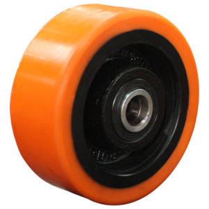 250mm Polyurethane Tyred Cast Iron Centred Wheel | 40mm Axle Diameter (PU1049-M40)