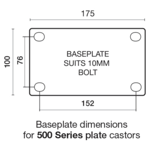 200mm Swivel 500 Series Castors (S8260D)