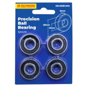 6001  RS Bearing O.D 28mm x I.D 12mm x W 8mm - 4 Pack