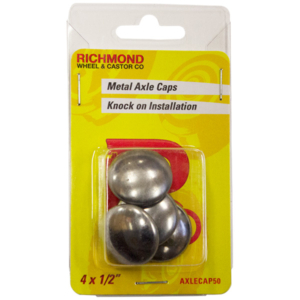 Pack of 4 Axle Caps to Suit 1/2" Size Axles (AXLECAP50)