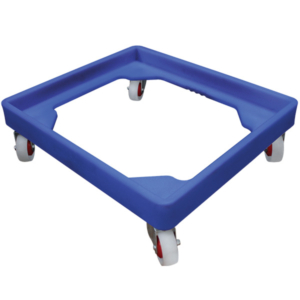 Plastic Single Bread Crate Dollie Blue
