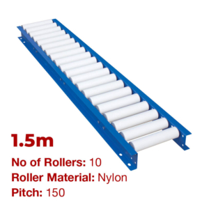 290mm Wide Gravity Conveyor with Nylon Rollers - 1.5m Long (CGR074)