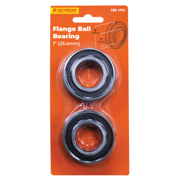 Flange Ball Bearing  2" O.D  X 1" I.D  (FBB-1PK2)