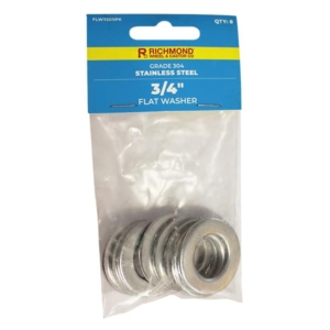 3/4" Stainless Steel Flat Washer - 8 Pack (FLW750SPK8)