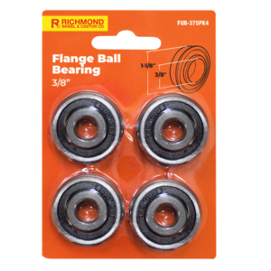 Flange Ball Bearing O.D 1-1/8" x I.D 3/8" (FUB-375PK4)