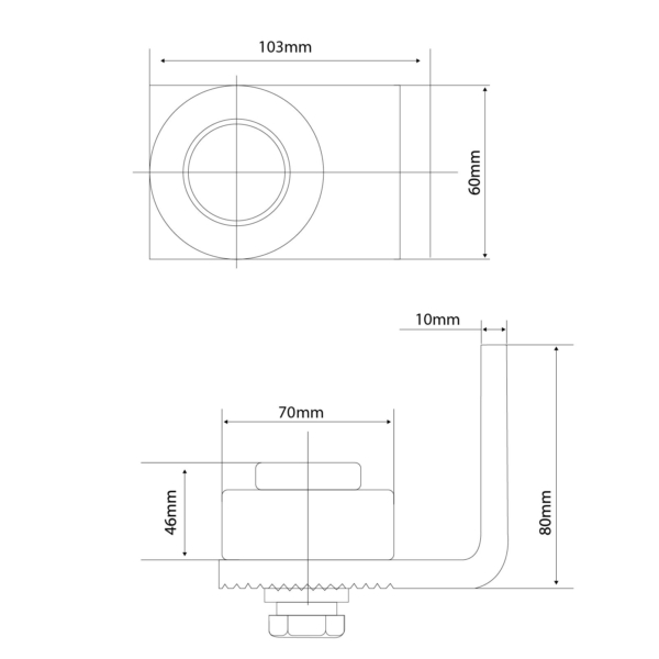 Heavy Duty Bolt-on Adjustable Bearing Hinge (GTR118) - Image 3