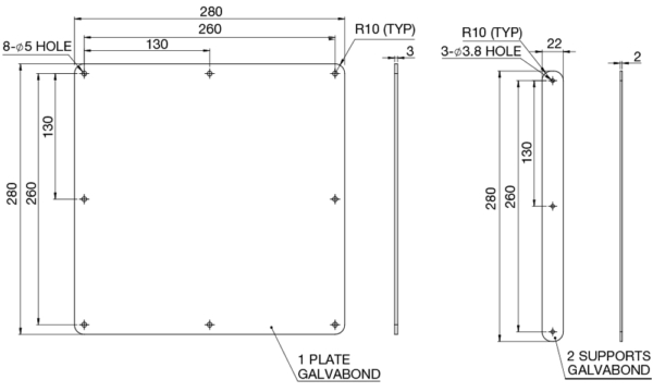 Swing Gate Mounting Plate for Steel Farm Gates (GTR170) - Image 6