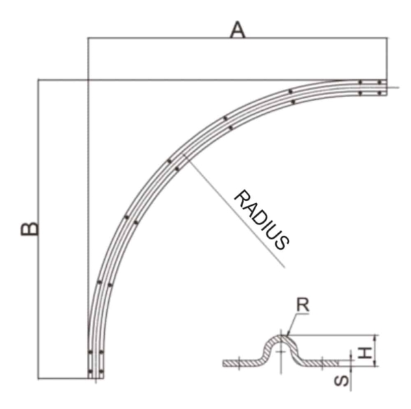 Bolt Down Gate Track Bend (GTR272) - Image 2