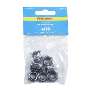 M10 Stainless Steel Hex Nut - 8 Pack (NUTM10SPK8)