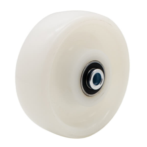 100mm Solid Nylon Wheel | 3/8" Axle Diameter (NY413-37WHT)
