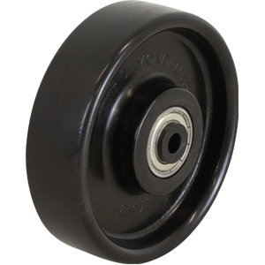 125mm Solid Nylon Wheel | 3/8" Axle Diameter (NY513-37BLK)