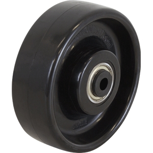 150mm Solid Nylon Wheel | 1/2" Axle Diameter (NY613-50BLK)