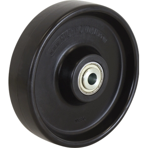 200mm Solid Nylon Wheel | 1/2" Axle Diameter (NY830-50BLK)