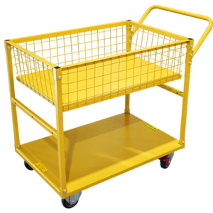 2 Tier 900 x 600mm Stock Picking Trolley with Mesh Top (PFR134)