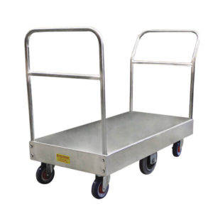Wide 6 Wheel Stock Platform Trolley Twin Handle | PGR300