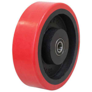 250mm Polyurethane Tyred Cast Iron Centred Wheel | 1" Axle Diameter (PU1076-1)