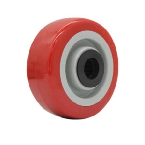100mm Polyurethane Tyred Nylon Centred Wheel | 3/4" Axle Diameter (PU4408-75)
