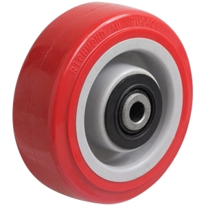 100mm Polyurethane Tyred Nylon Centred Wheel | 1/2" Axle Diameter (PU4408-50)