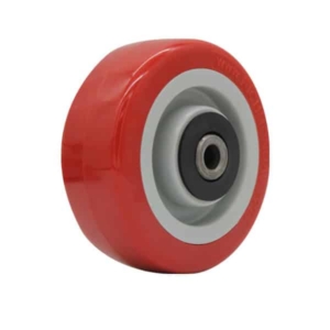 100mm Polyurethane Tyred Nylon Centred Wheel | 3/8" Axle Diameter (PU4408-37)