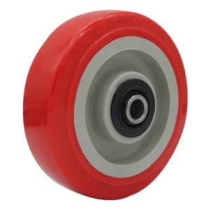 125mm Polyurethane Tyred Nylon Centred Wheel | 1/2" Axle Diameter (PU5508-50)