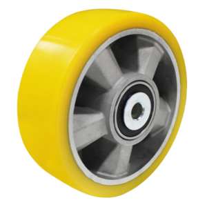 150mm Crowned Polyurethane Tyred Aluminium Centred Wheel | 1/2" Axle Diameter (PU607-50)