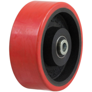 200mm Polyurethane Tyred Cast Iron Centred Wheel | 30mm Axle Diameter (PU896-M30)