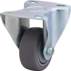 75mm Inst Rubber Rigid Zinc Durolite Castor (R3105)