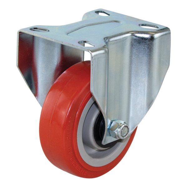 100mm Polyurethane Tyre on Nylon Centre Wheel 200kg Capacity Castor (R4045)
