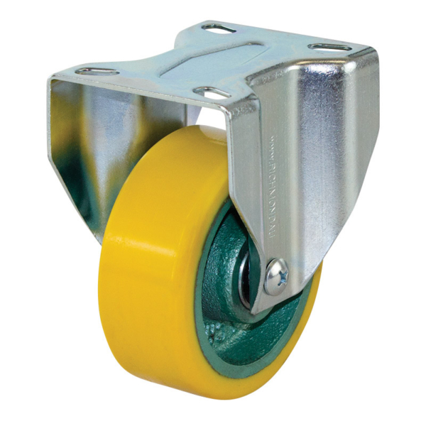 100mm Polyurethane Tyre on Cast Iron Centre Wheel 200kg Capacity Castor (R4049)
