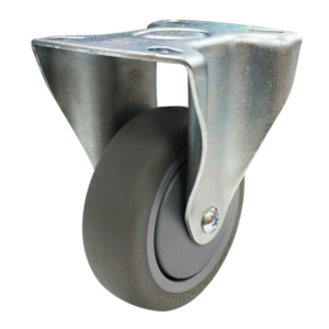 100mm Inst Rubber Rigid Zinc Durolite Castor (R4105)