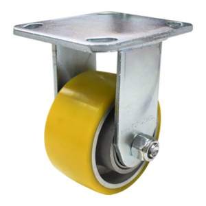 100mm Crowned Polyurethane Tyred Aluminium Centred Wheel 300kg Capacity Rigid Castor (R4275)