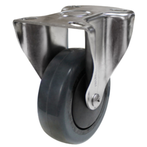 100mm Elastic Rubber Wheel Rigid Castor (R4416)