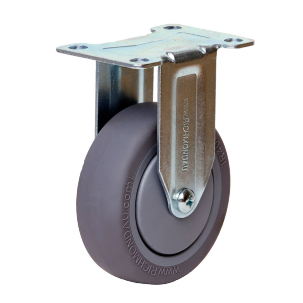 100mm Inst Rubber Wheel 80kg Capacity Castor (R4426)