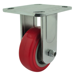 100mm Polyurethane Tyred Nylon Centred Wheel 250kg Capacity Castor (R4438)