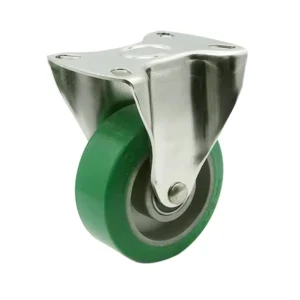 100mm High Temp Silicone Tyred Aluminium Centred Rigid Castor (R4473)