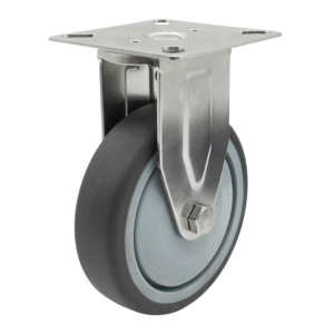 100mm Rubber Wheel 70kg Capacity Stainless Steel Castor (R4725)