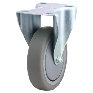 125mm Inst Rubber Rigid Zinc Durolite Castor (R5105)