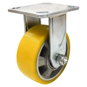 125mm Crowned Polyurethane Tyred Aluminium Centred Wheel 400kg Capacity Rigid Castor (R5275)