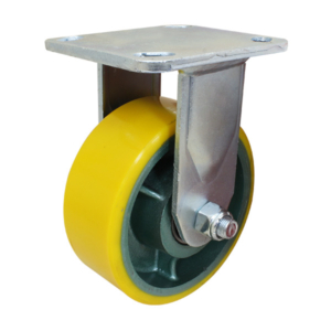 125mm Polyurethane Tyred Cast Iron Centred Wheel 500kg Capacity Castor (R5541)