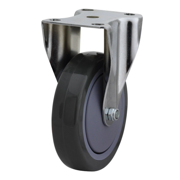 125mm Poly Nylon Rigid Chrome Durolite Castor (R5587)