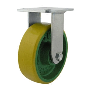 150mm Polyurethane Tyred Cast Iron Centred Wheel 500Kg Capacity Castor (R6649)