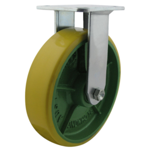 200mm Polyurethane Tyred Cast Iron Centred Wheel 500Kg Capacity Castor (R8852)
