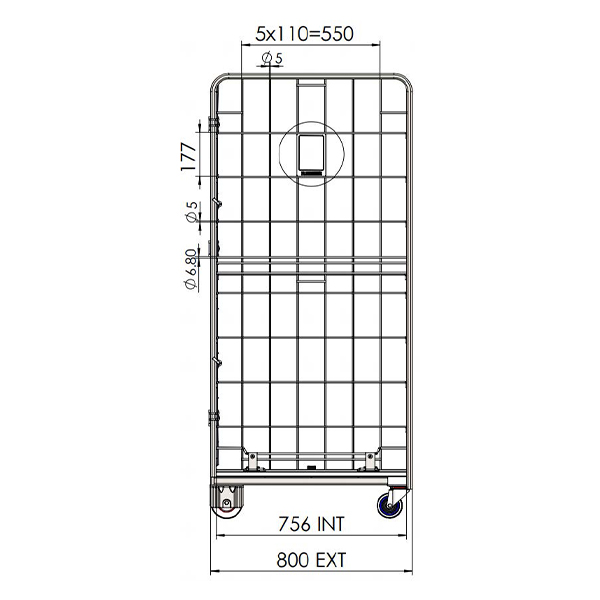 3 Sided Roll Cage with 1 Full Door – A-Base (RCR300) - Image 4