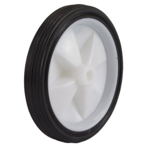 130mm Rubber Tyred Nylon Centred Wheel | 10mm Axle Diameter (RN5041-10)