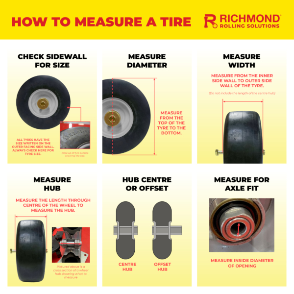 Zero Turn Lawn Mower Wheel | 15-600-500" Tyre Size | 170mm Hub Width (SP15X600-500) - Image 2