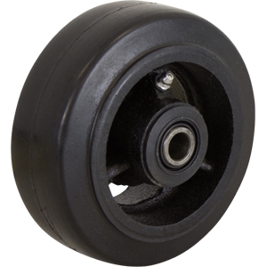 125mm Rubber Tyred Cast Iron Centred Wheel | 1/2" Axle Diameter (RT5547-50)