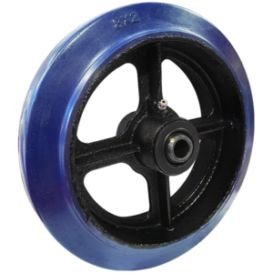 200mm Rubber Tyred Cast Iron Centred Wheel | 1/2" Axle Diameter (RT8842-50)