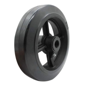 200mm Rubber Tyred Cast Iron Centred Wheel | 3/4" Axle Diameter (RT8847-75)