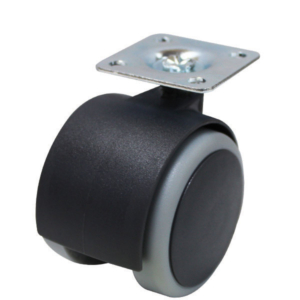 Pack of 2 Non-Marking Twin Wheel Plate Castors (S058PK2)