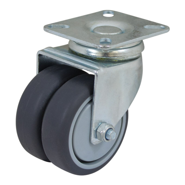 50mm Swivel Twin Wheel Utility Castor (S2718)